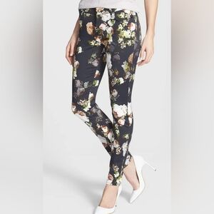 7 For All Mankind Nighttime Floral Skinny Jeans